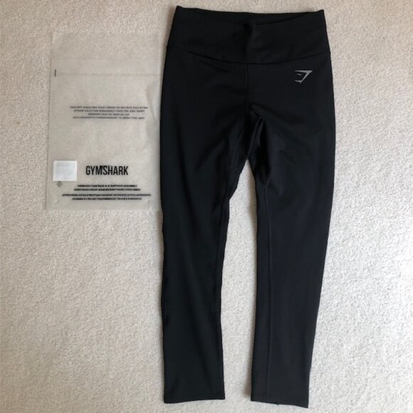 New / NWT Gymshark Speed Leggings / Running Tights B4A6V-BBBB, Black -Size Small - Picture 4 of 9